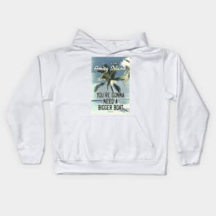 JAWS Amity Island Vintage Style Movie Poster You`re Gonna Need A Bigger Boat Kids Hoodie